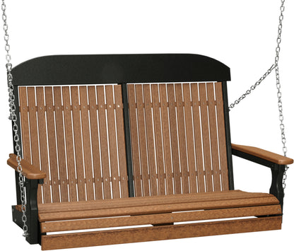 4' Classic Poly Swing Antique Mahogany & Black