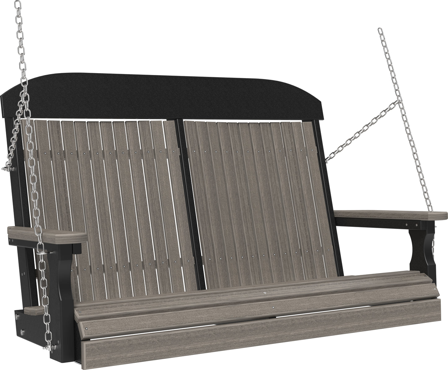 4' Classic Poly Swing Coastal Gray & Black