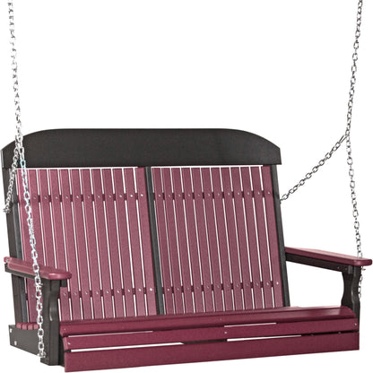 4' Classic Poly Swing Cherrywood & Black