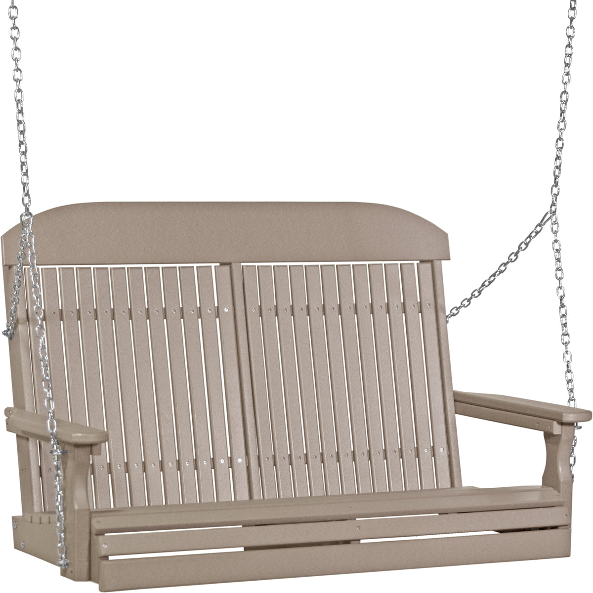 4' Classic Poly Swing Weatherwood