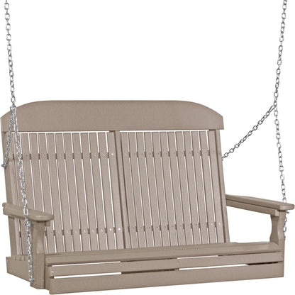4' Classic Poly Swing Weatherwood