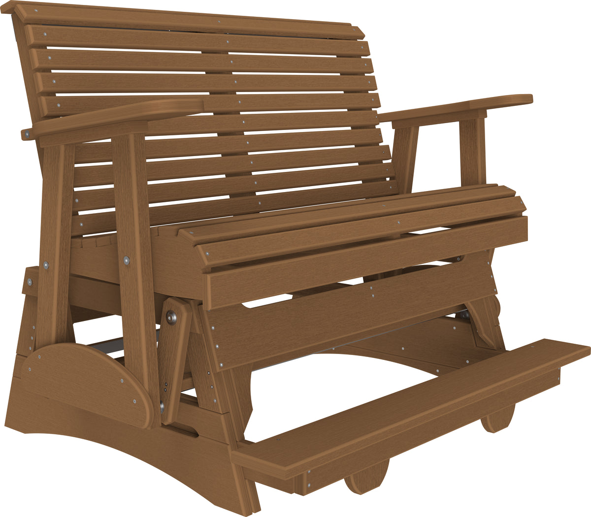 4' Plain Balcony Glider Antique Mahogany
