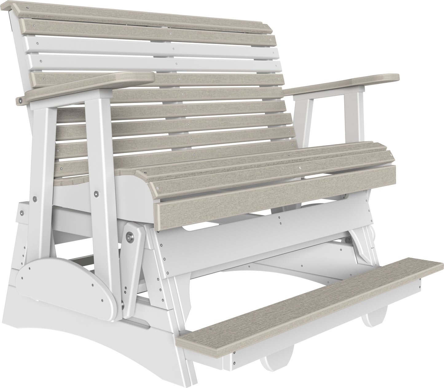 4' Plain Balcony Glider Birch & White
