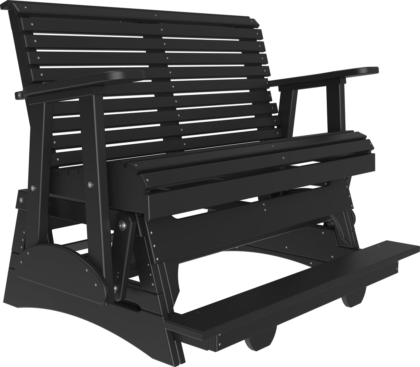 4' Plain Balcony Glider Black