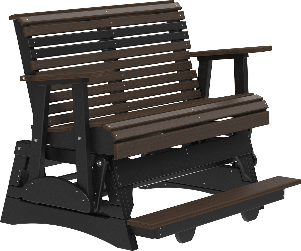 4' Plain Balcony Glider Brazilian Walnut & Black