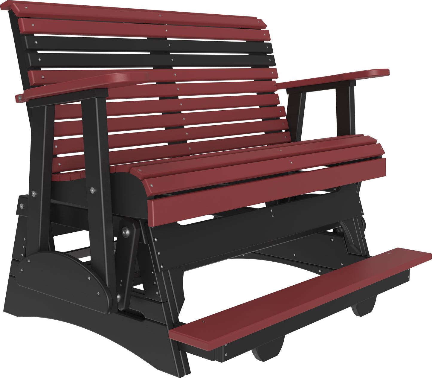 4' Plain Balcony Glider Cherrywood & Black
