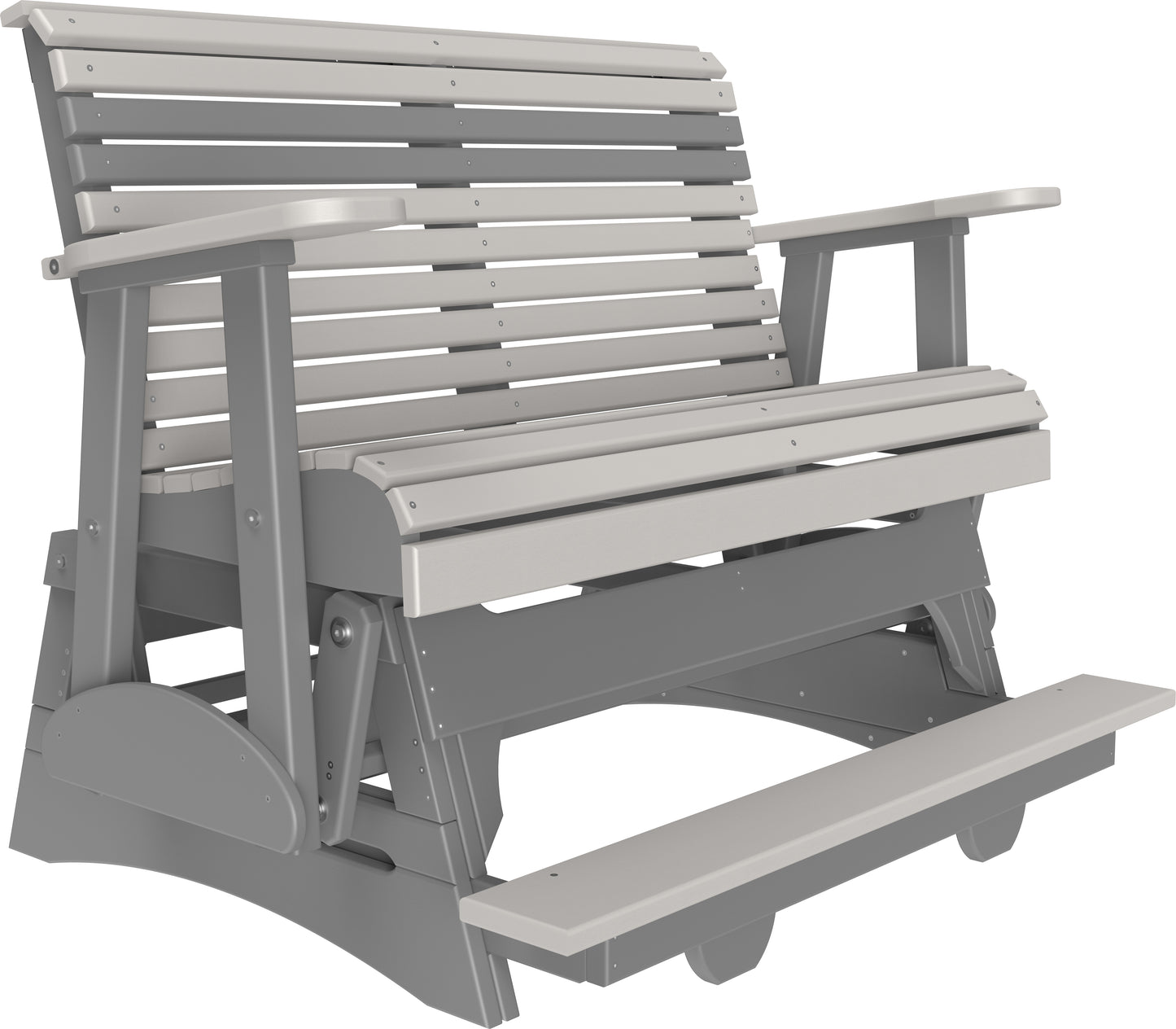 4' Plain Balcony Glider Dove Gray & Slate