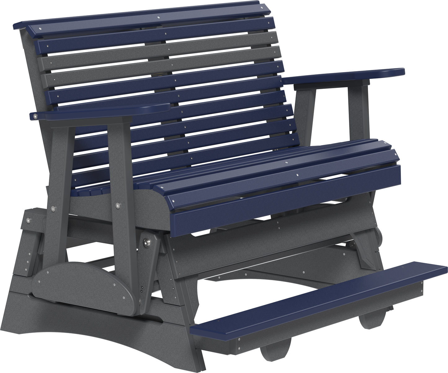 4' Plain Balcony Glider Patriot Blue & Slate