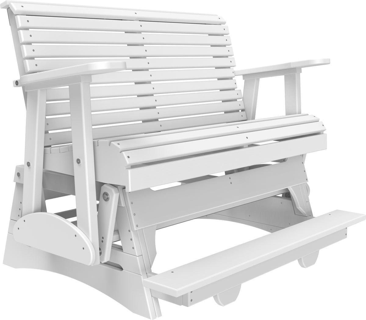 4' Plain Balcony Glider White