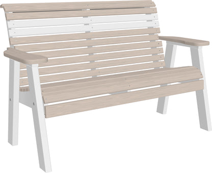 4' Plain Bench Birch & White