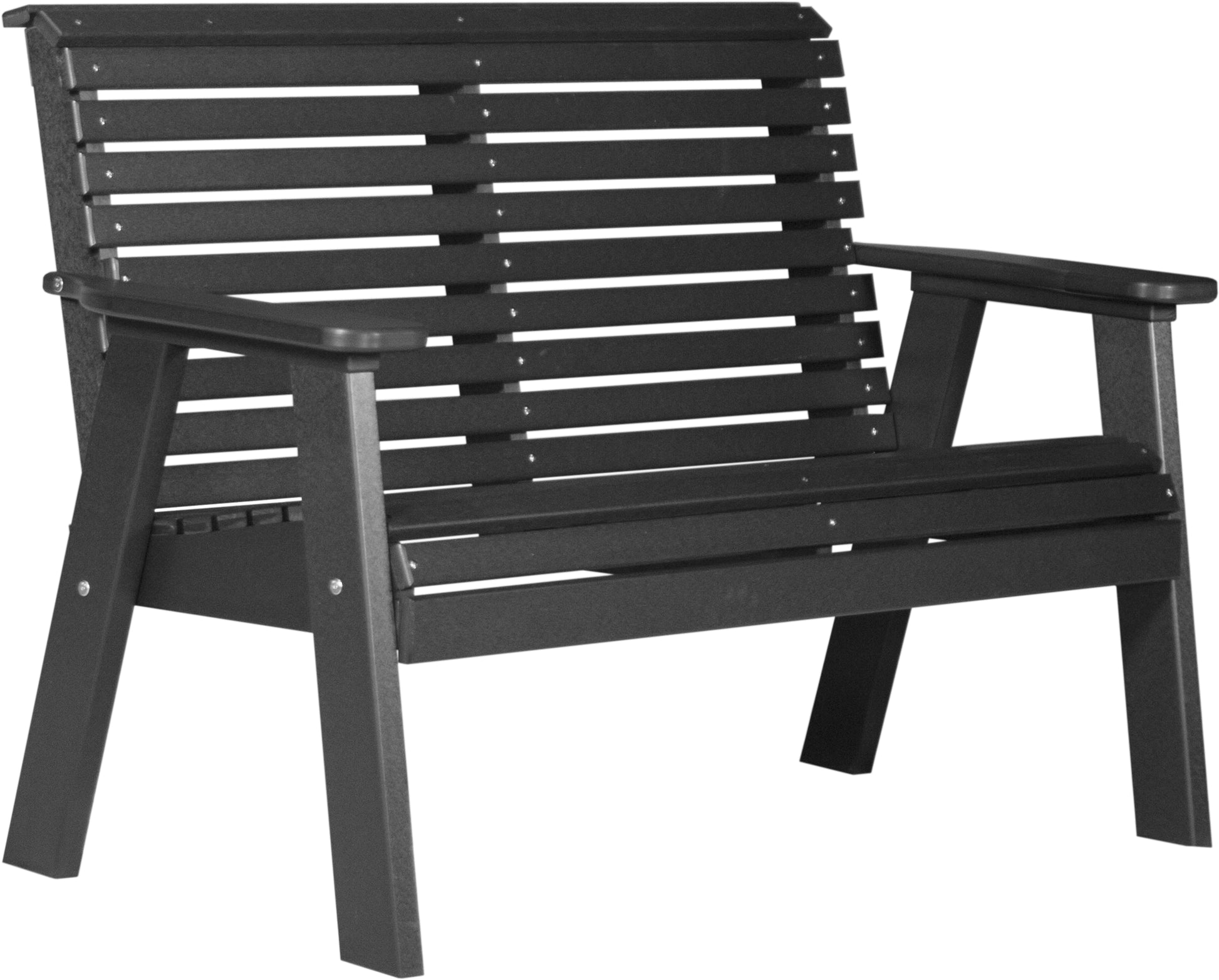 4' Plain Bench Black