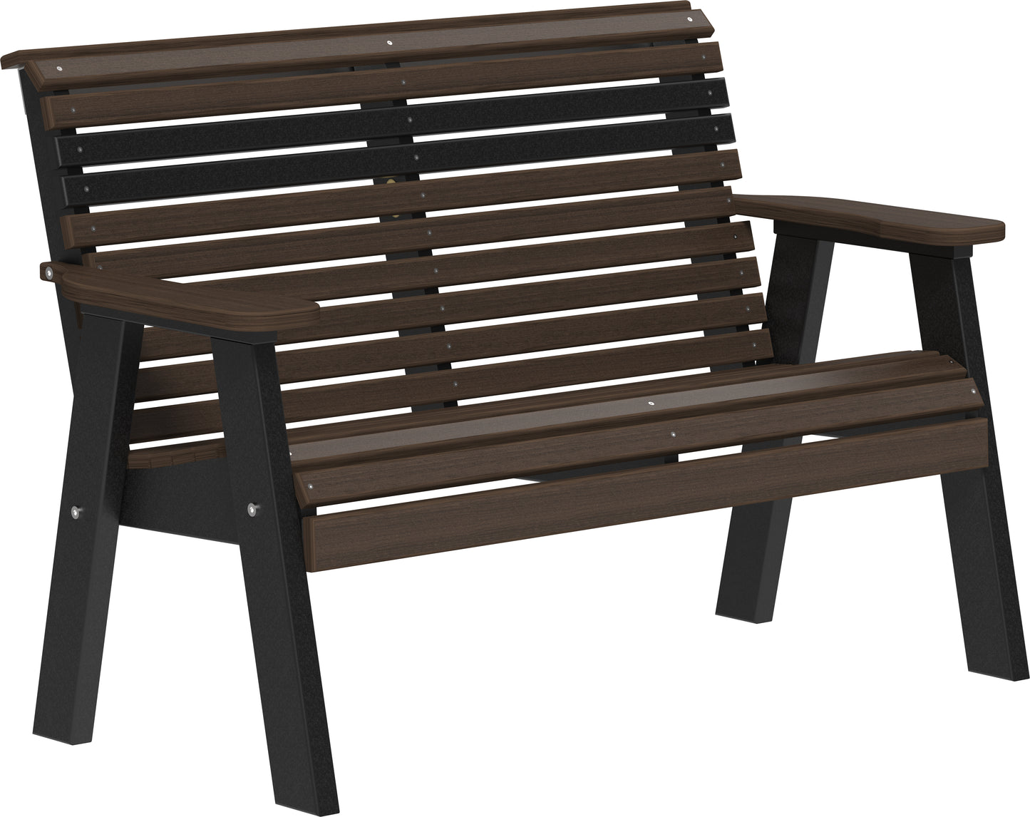 4' Plain Bench Brazilian Walnut & Black
