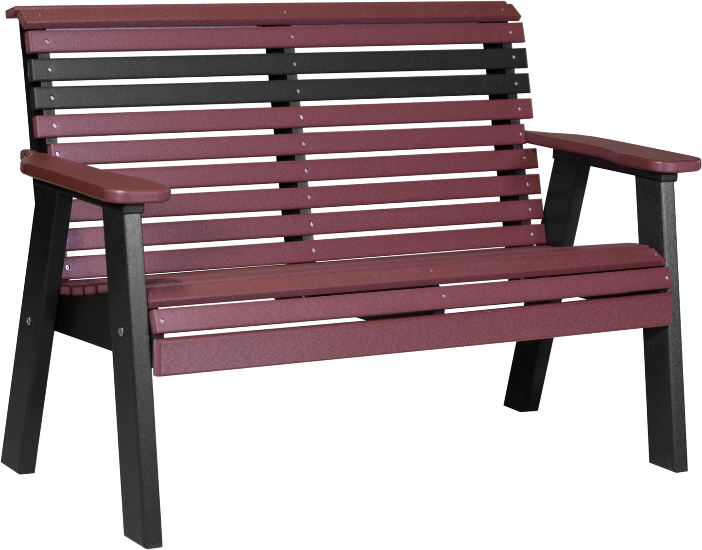 4' Plain Bench Cherrywood & Black