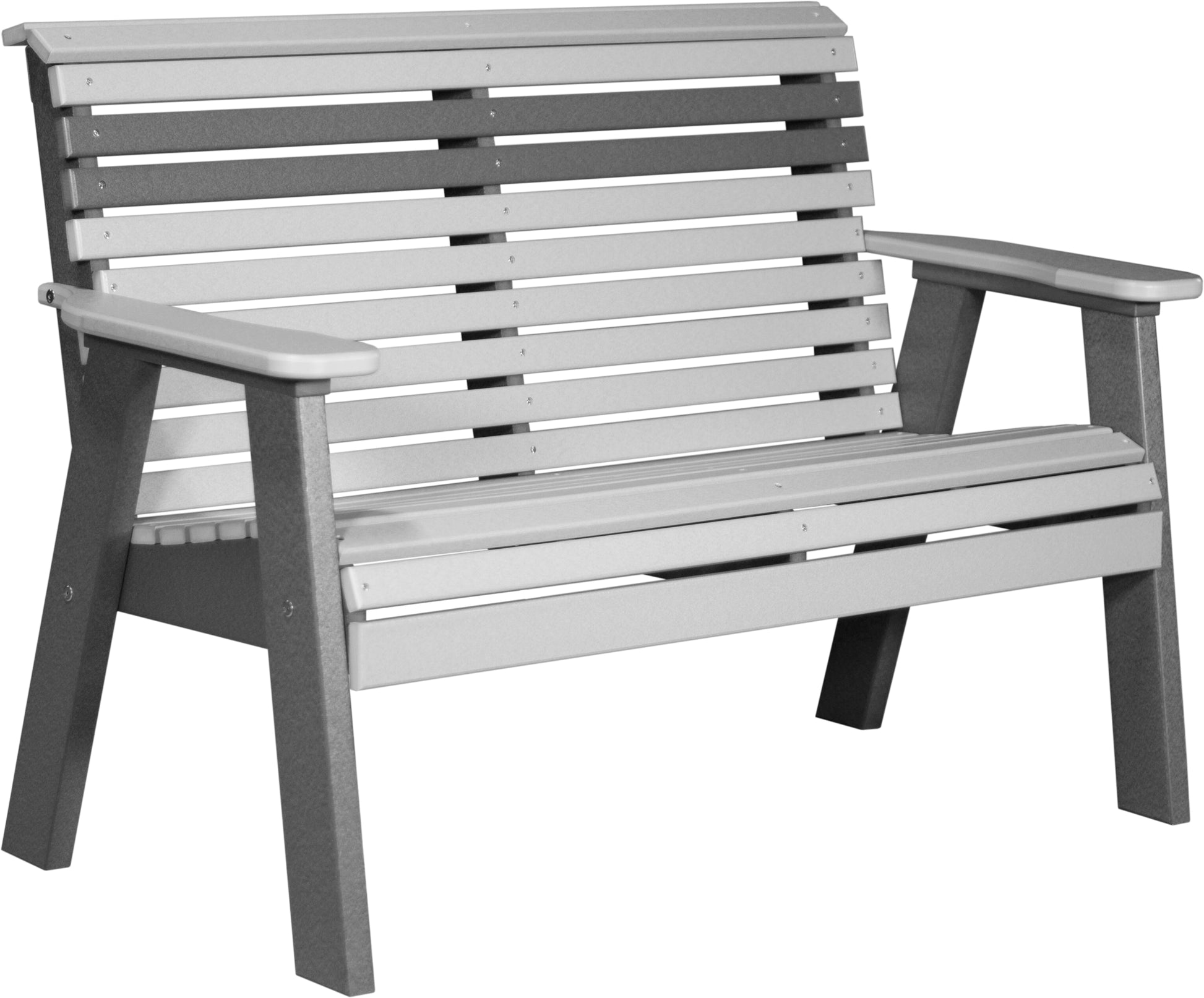 4' Plain Bench Dove Gray & Slate