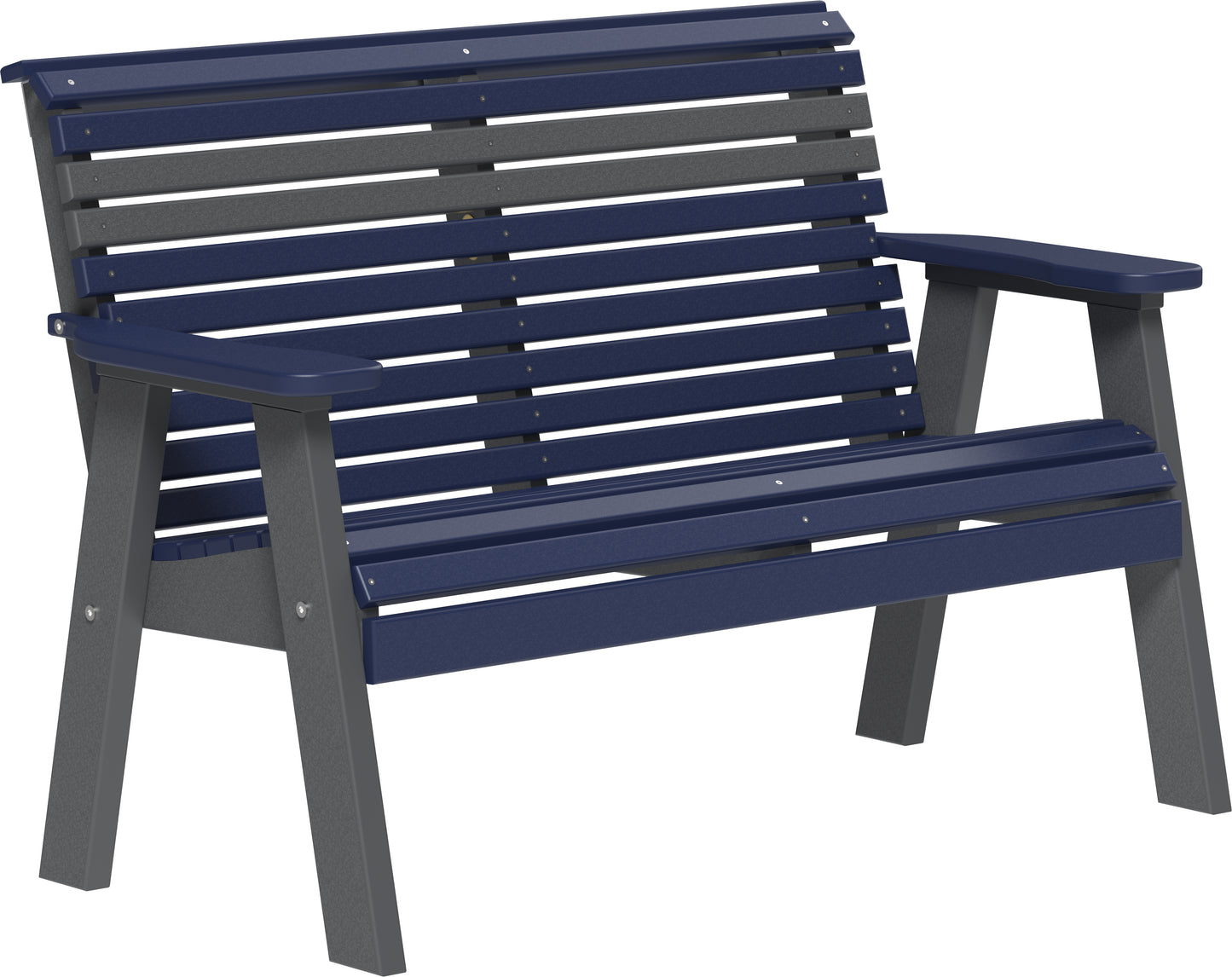 4' Plain Bench Patriot Blue & Slate