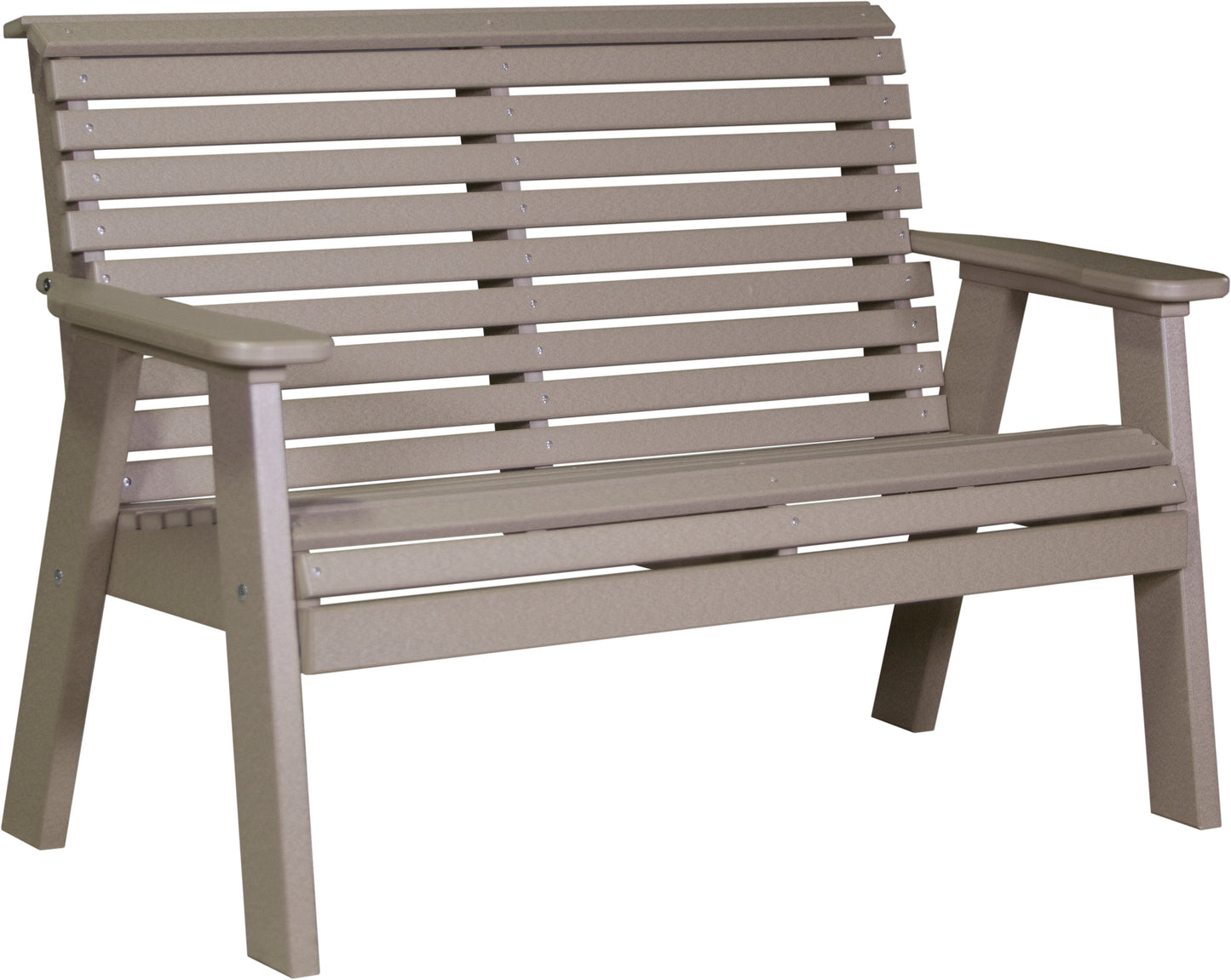 4' Plain Bench Weatherwood