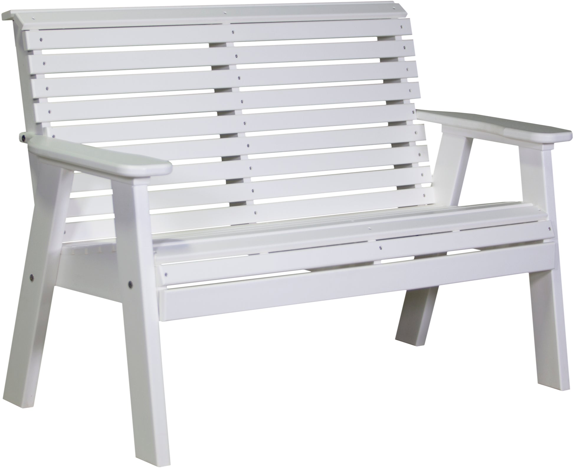 4' Plain Bench White