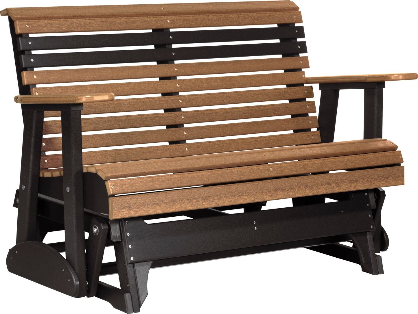 4' Plain Glider Antique Mahogany & Black