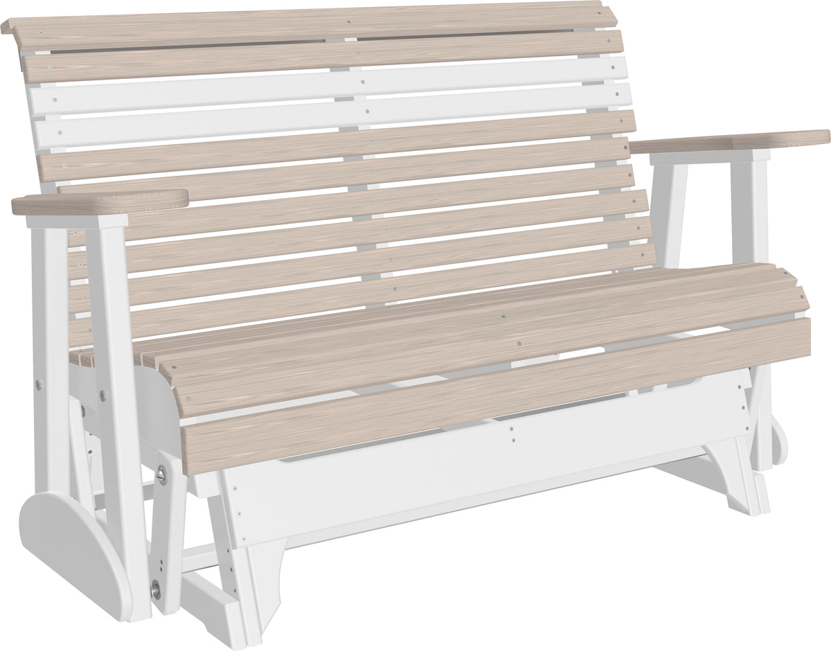 4' Plain Glider Birch & White
