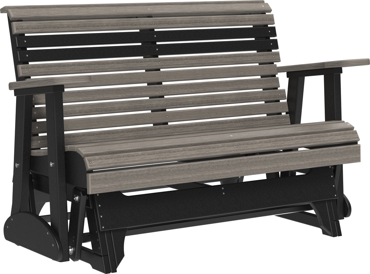 4' Plain Glider Coastal Gray & Black