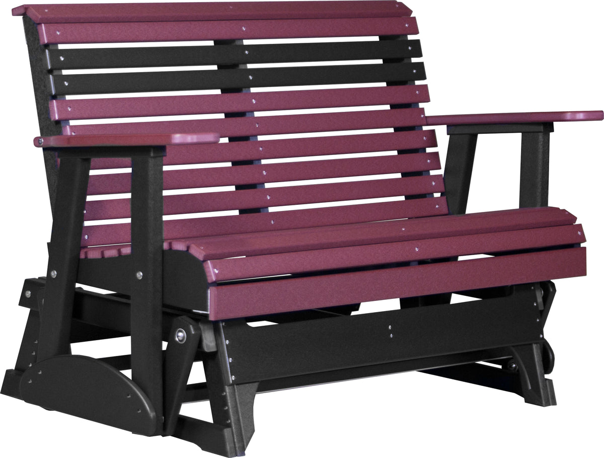 4' Plain Glider Cherrywood & Black