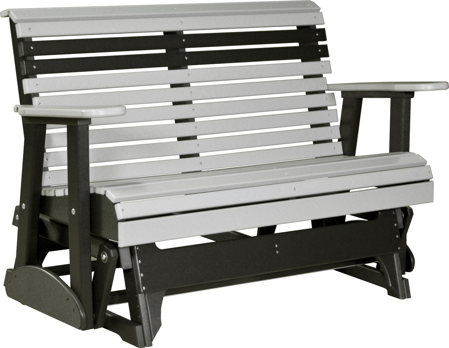 4' Plain Glider Dove Gray & Black