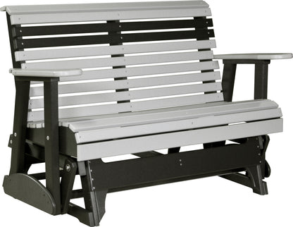 4' Plain Glider Dove Gray & Black