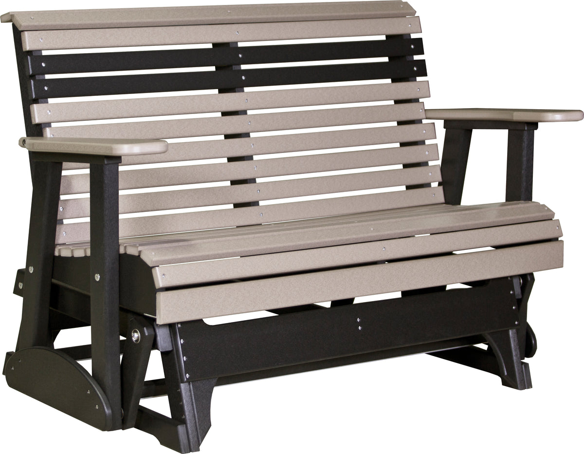 4' Plain Glider Weatherwood & Black