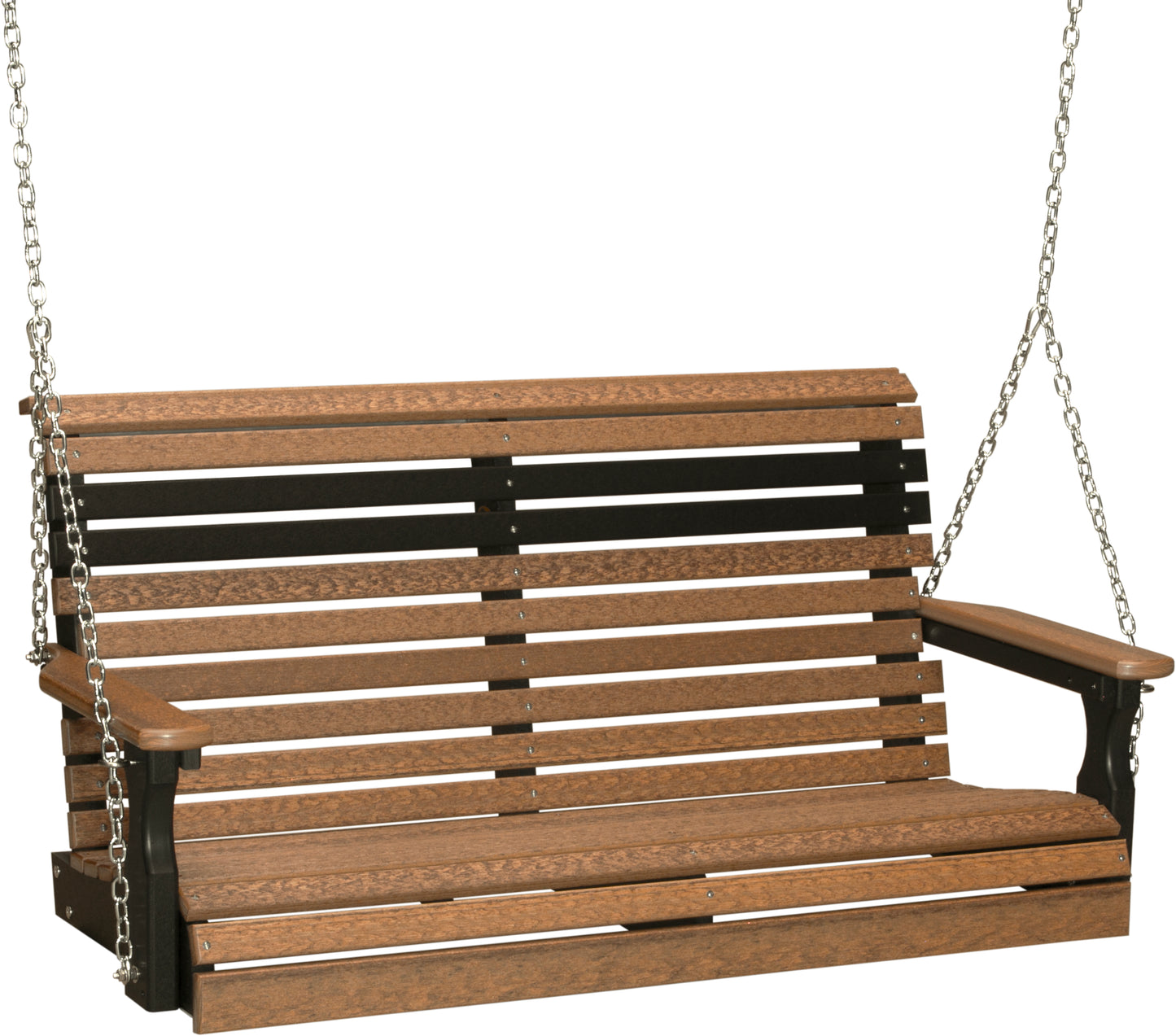 4' Plain Poly Swing Antique Mahogany & Black