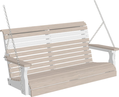 4' Plain Poly Swing Birch & White