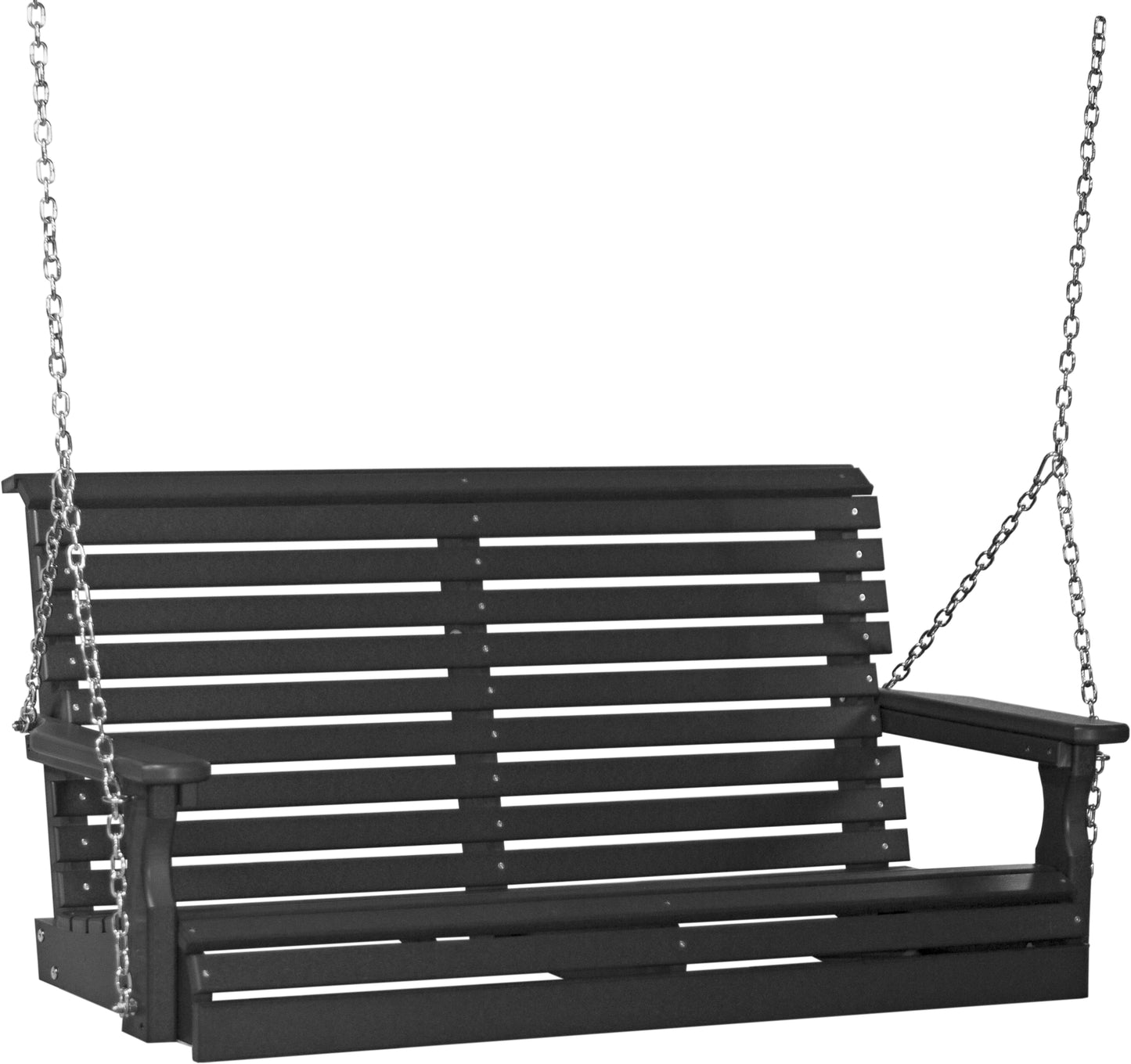 4' Plain Poly Swing Black