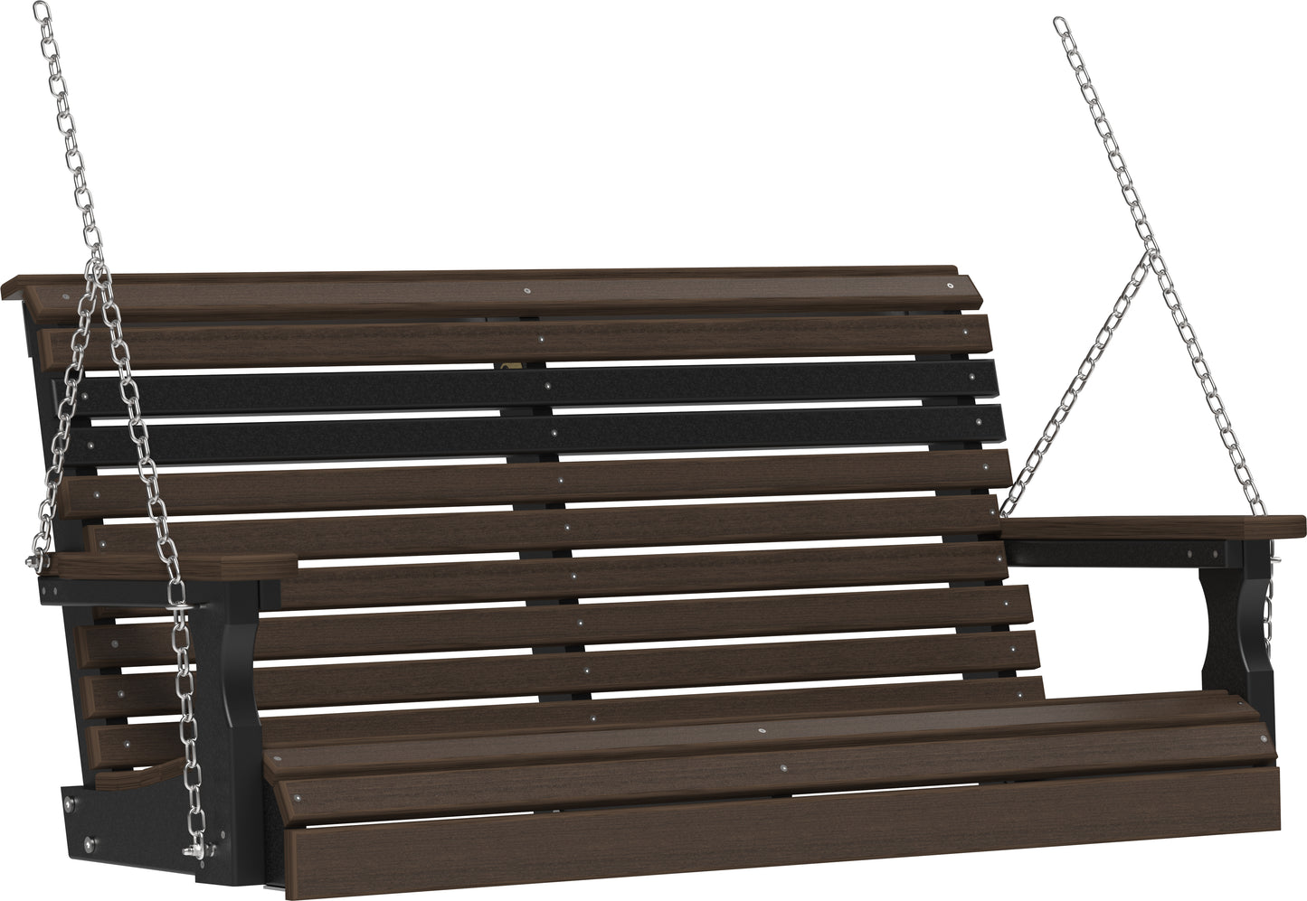 4' Plain Poly Swing Brazilian Walnut & Black