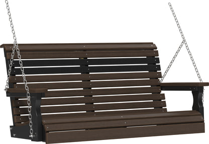 4' Plain Poly Swing Brazilian Walnut & Black