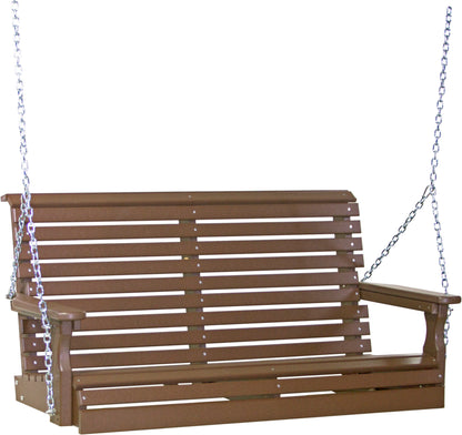 4' Plain Poly Swing Chestnut Brown