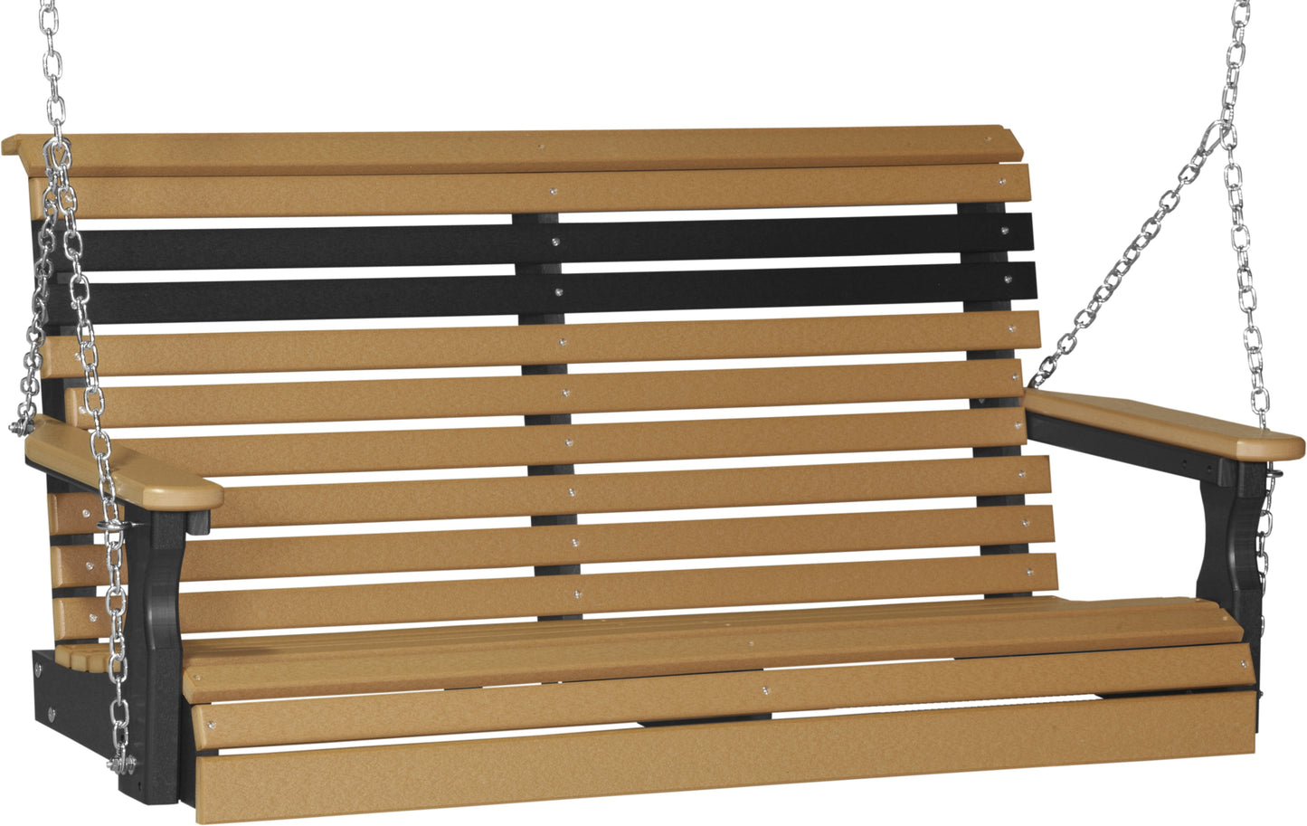 4' Plain Poly Swing Cedar & Black