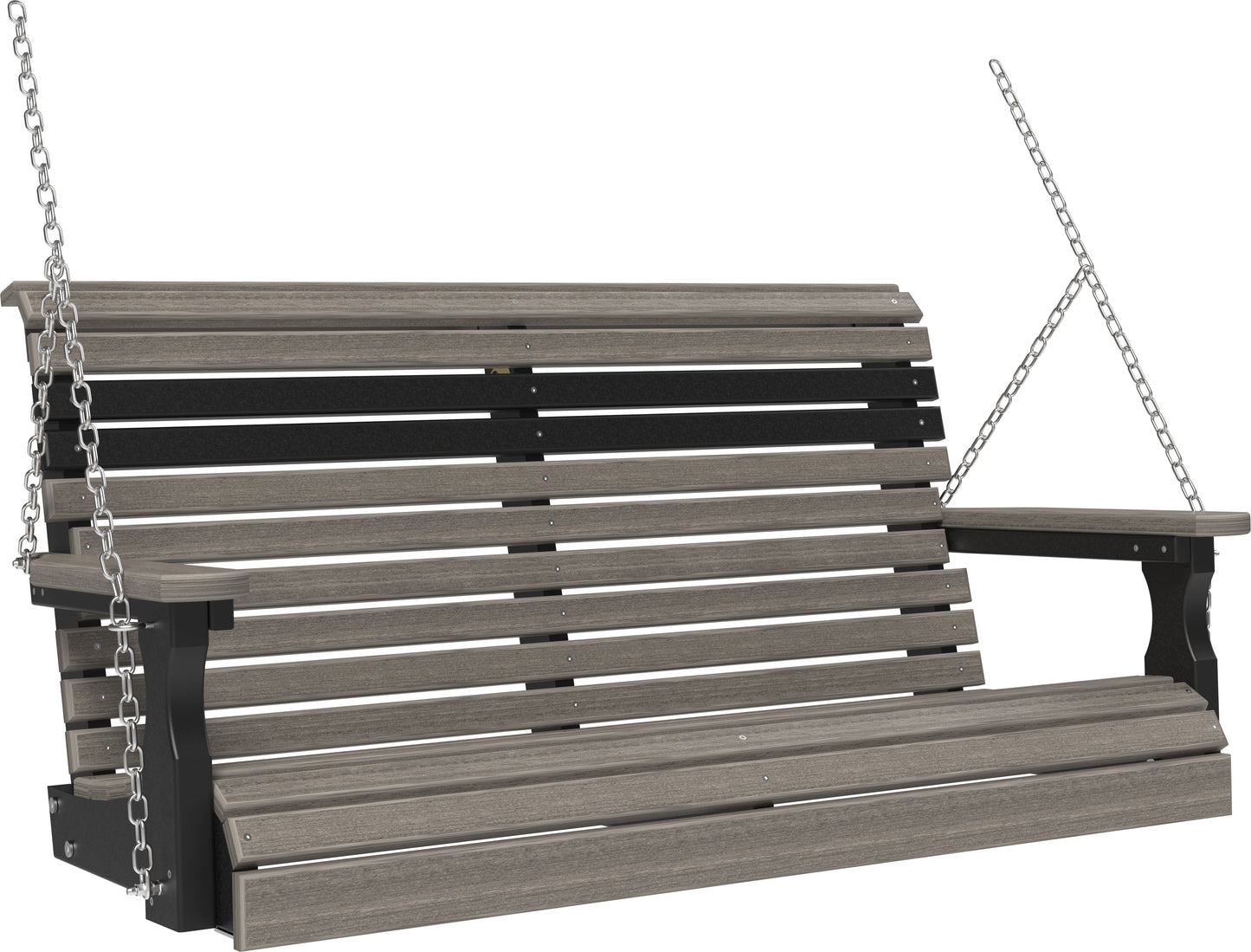 4' Plain Poly Swing Coastal Gray & Black