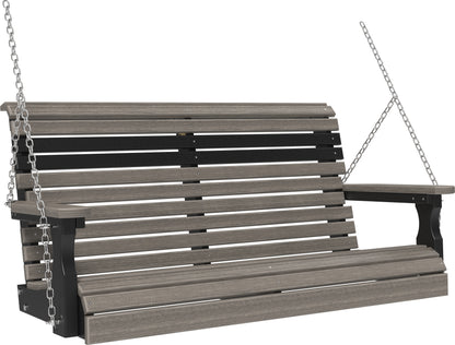 4' Plain Poly Swing Coastal Gray & Black