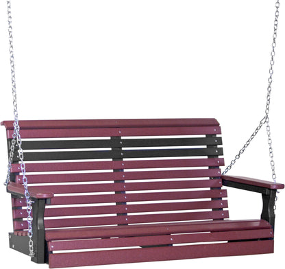 4' Plain Poly Swing Cherrywood & Black
