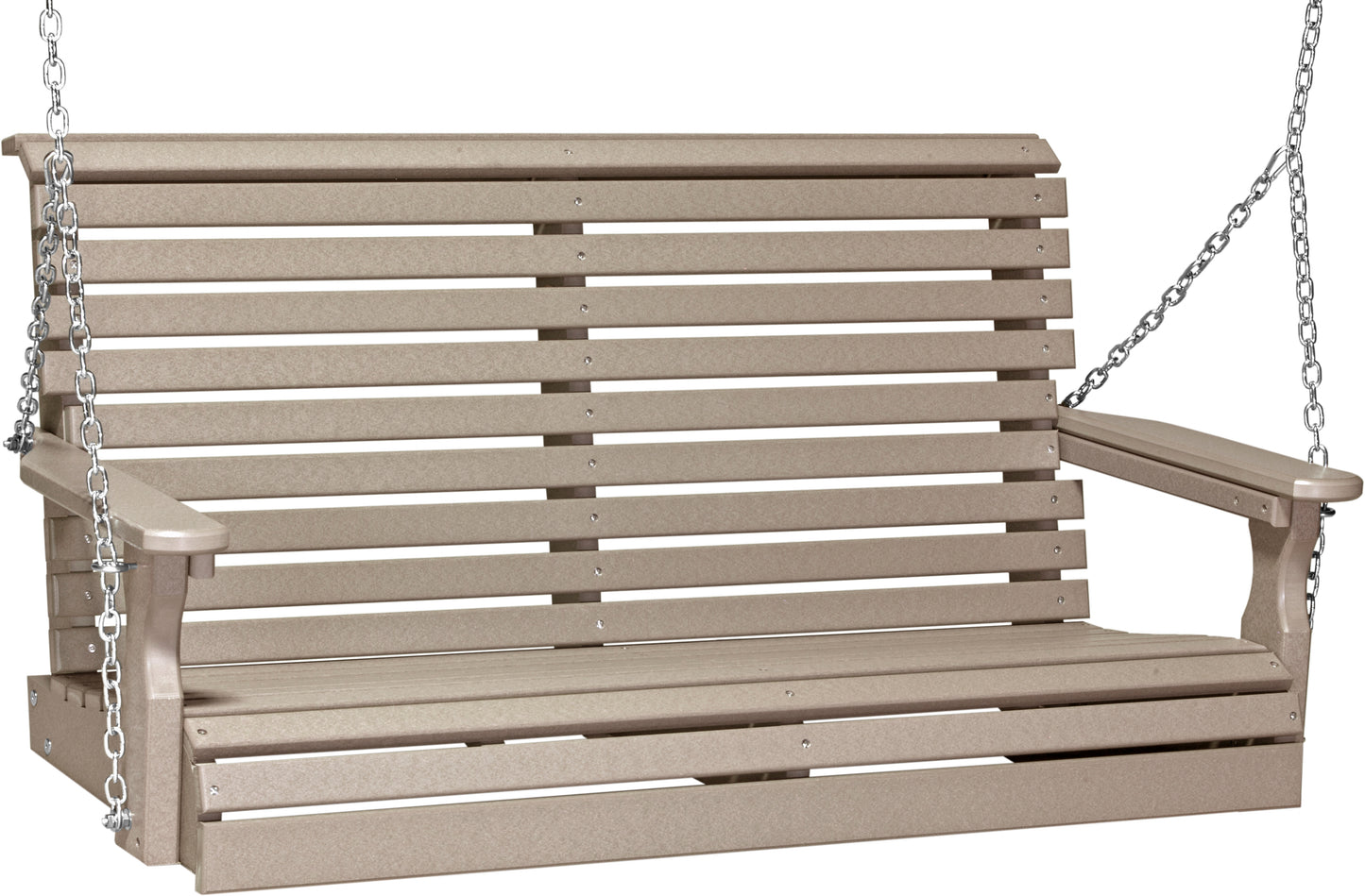 4' Plain Poly Swing Weatherwood
