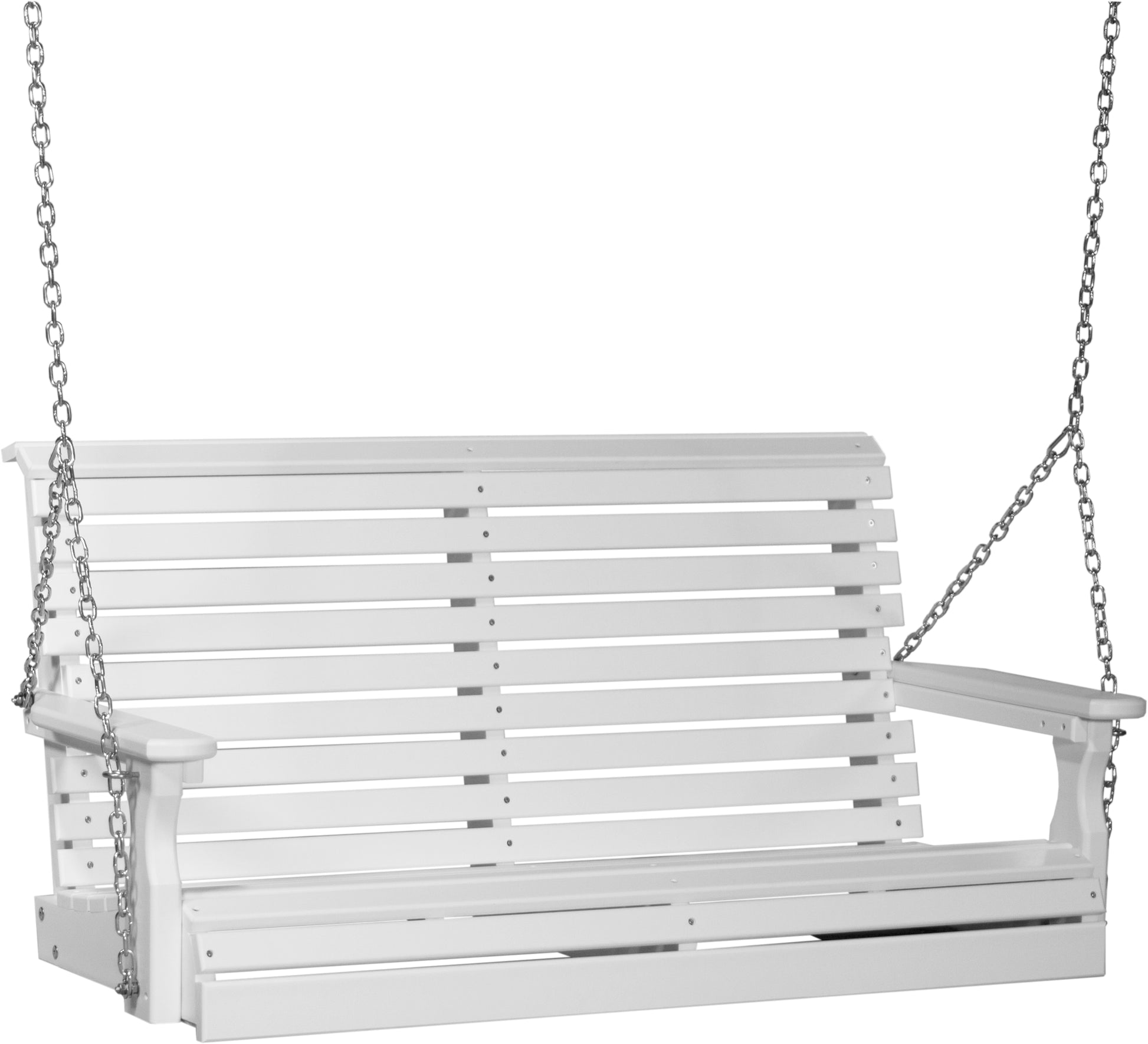 4' Plain Poly Swing White