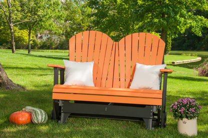 4' Adirondack Glider Tangerine & Black