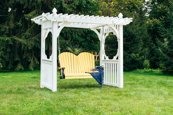 4' Adirondack Poly Swing Yellow & Black