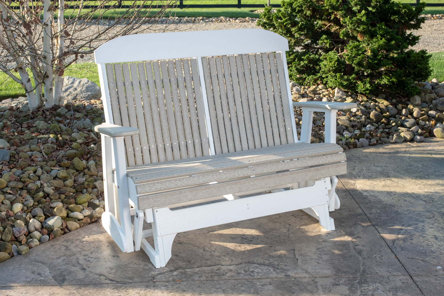 4' Classic Glider Birch & White