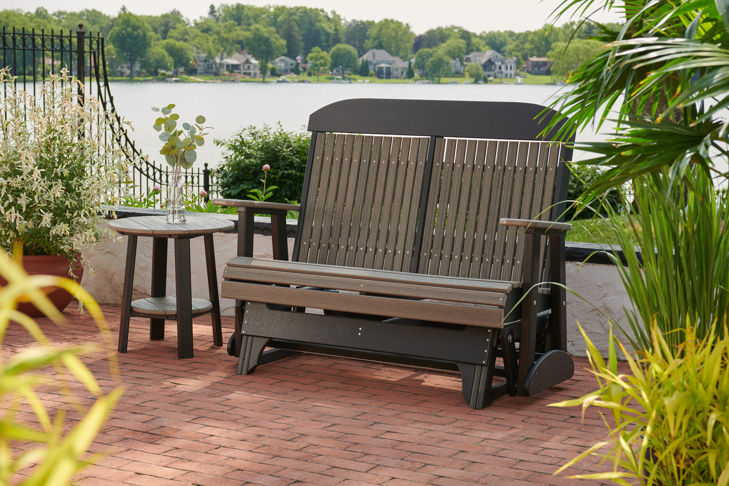 4' Classic Glider Coastal Gray & Black