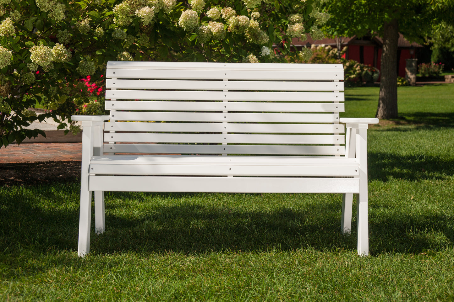 4' Plain Bench White