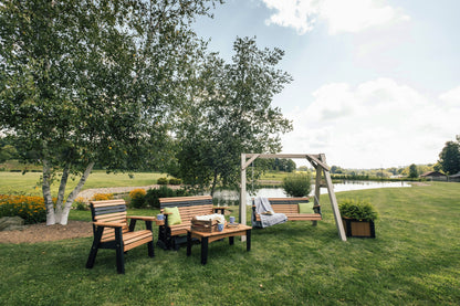 4' Plain Glider Cedar & Black