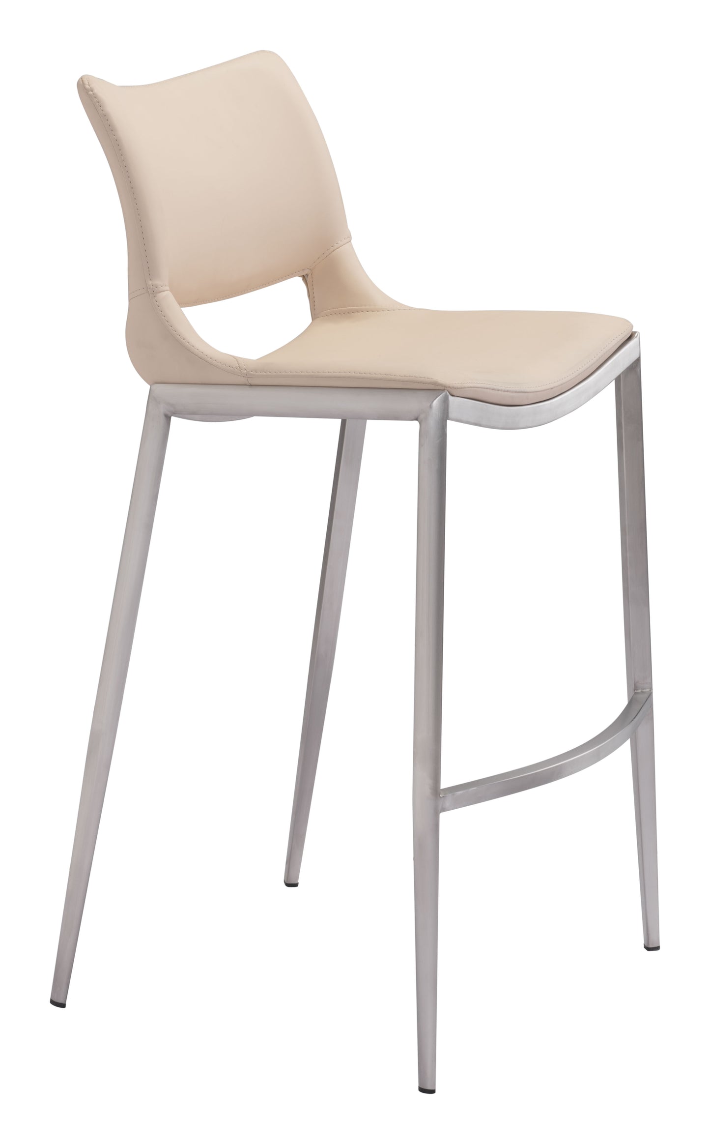 Ace Barstool (Set of 2) - Light Pink & Silver
