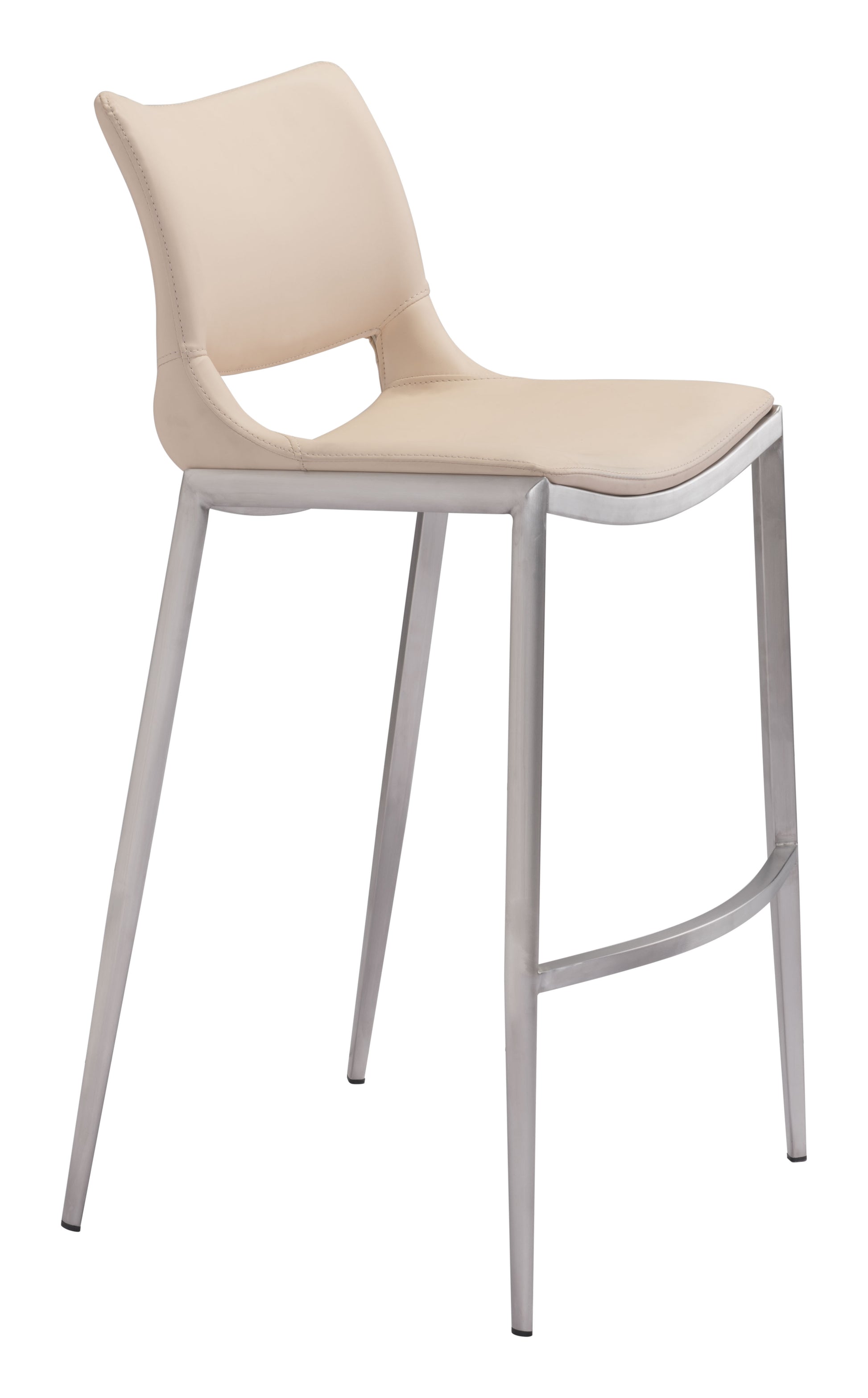 Ace Barstool (Set of 2) - Light Pink & Silver