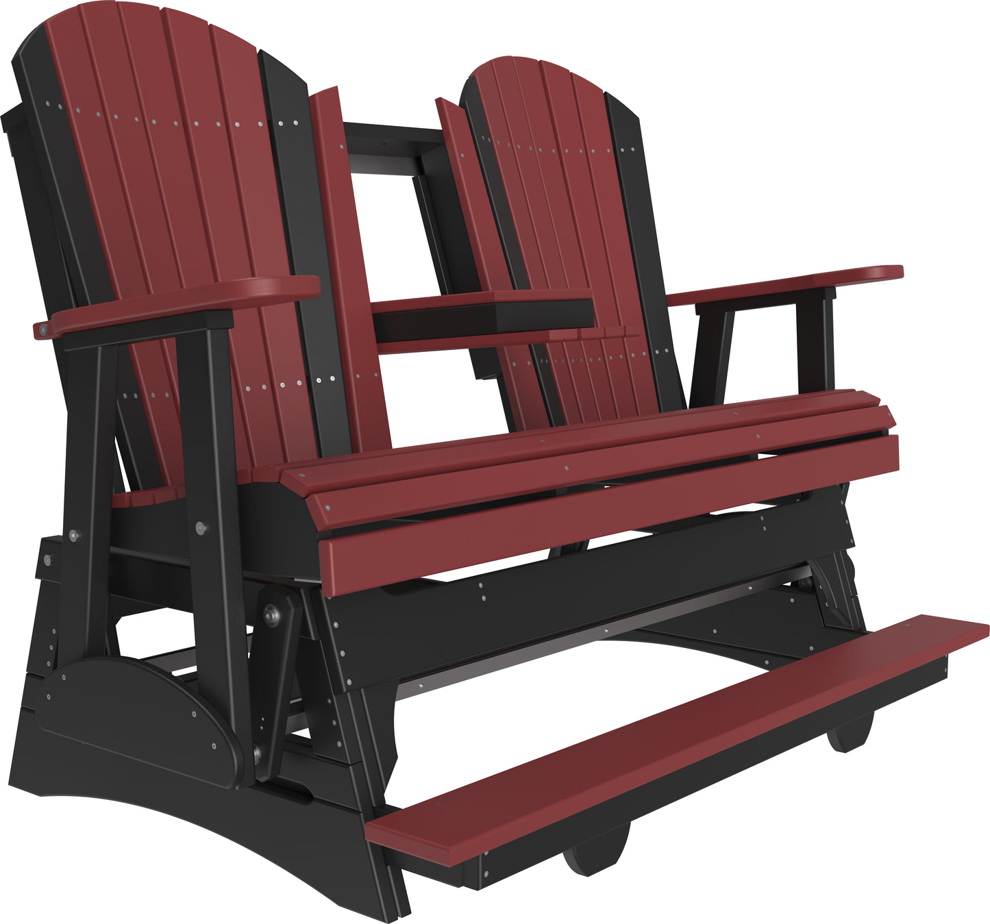 5' Adirondack Balcony Glider Cherrywood & Black