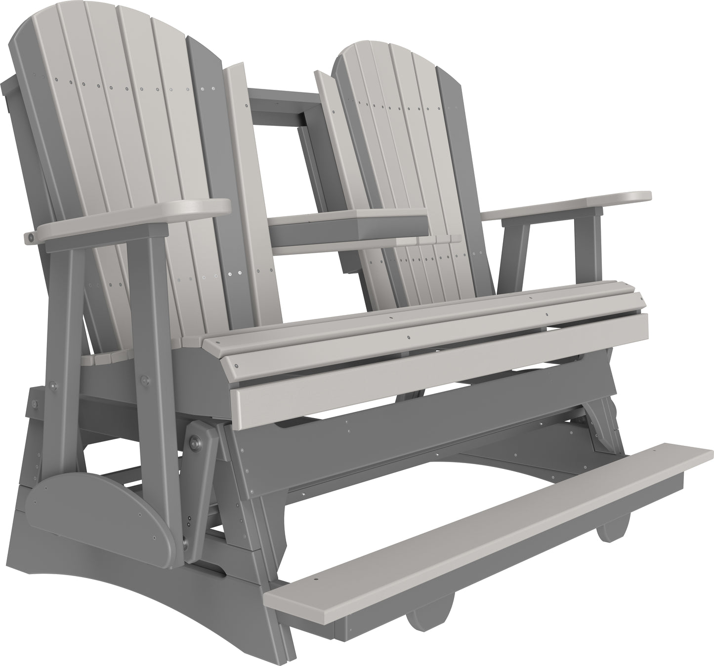 5' Adirondack Balcony Glider Dove Gray & Slate